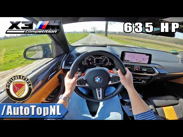 635hp bmw x3m competition | manhart mhx3 | *loud* pov test drive by autotopnl